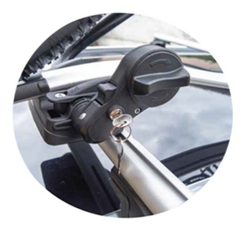Imagen 3 de 7 de Porta Bicicleta Techo Auto Aluminio Doble Cerradura Premiun