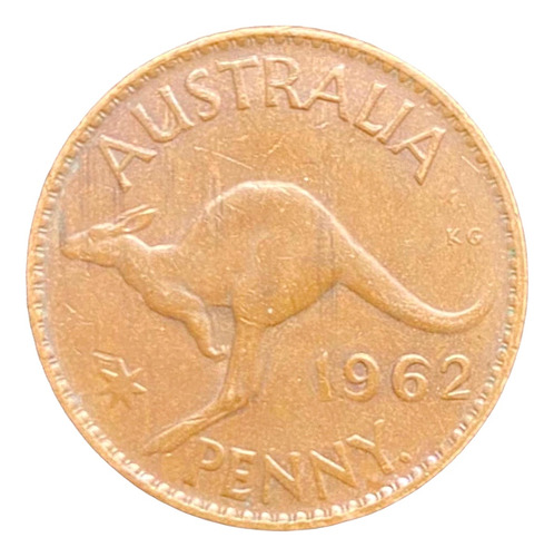 Australia - 1 Penny - Año 1962 - Canguro - Km #56 - 30.8 Mm