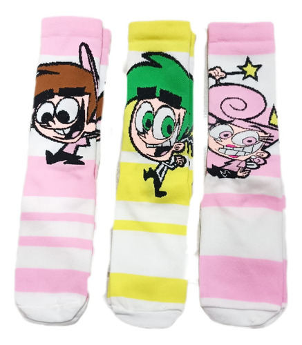 Calcetines Con Dibujos Animados Super Heroes Anime 3 Pares