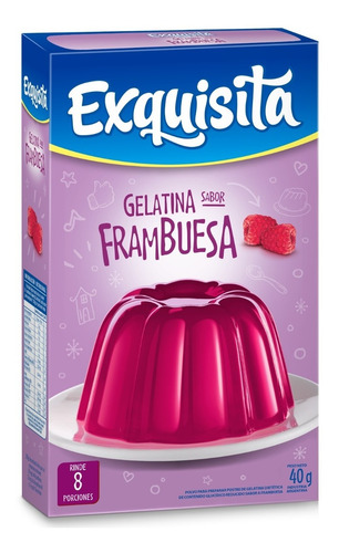 Exquisita Gelatina Frambuesa X40 Gr