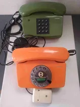 Comprar Par,antiguos Teléfonos Verde Y Naranja Entel