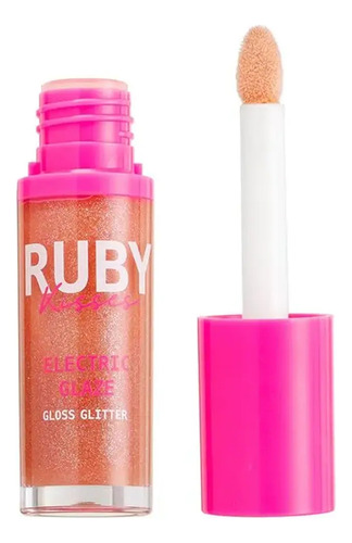 Ruby Kisses Gloss Glitter Eletric Glaze 6ml - Blush Gold