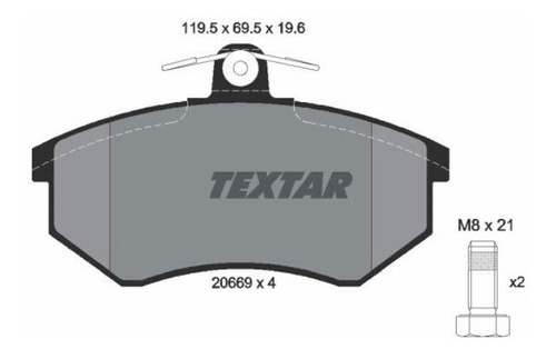 Pastilhas De Freio Diant. Audi 80 2.6 Sedan 1992-1995 B4