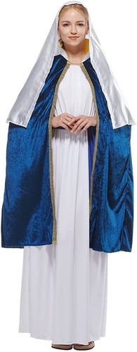 Disfraz De Virgen Maria Nacimiento Navidad Pastorela Para Mujer Damas Envio Gratis 