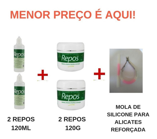 Kit Repos - 02 Repos 120ml+ 02 Repos 120g +1 Mola Sil.