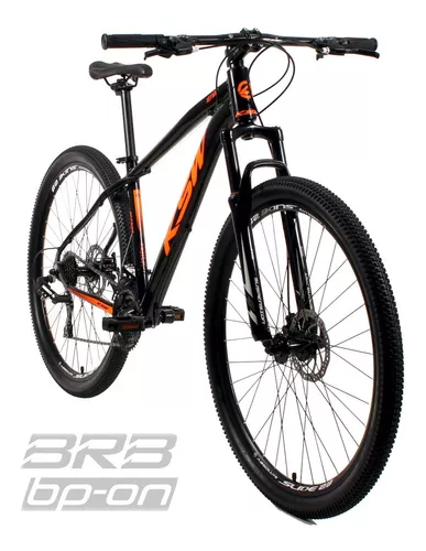 Bicicleta Aro 29 Ksw 24 Marchas Freio Hidráulico e Suspensão - Branco+Preto