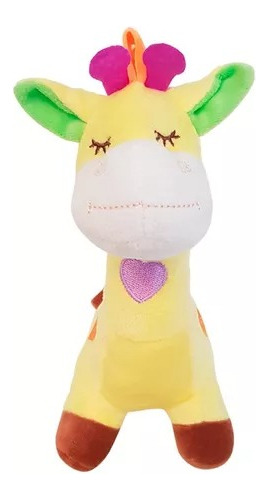Girafa De Pelucia Infantil Amarelo 20 Cm Bbr