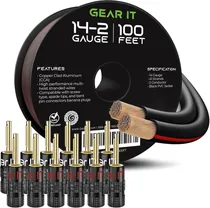 Comprar Cable De Altavoz Calibre 14 (100 Pies Metros) Con Conectores