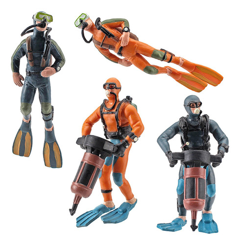 4x Buzo En Miniatura Figura De Acción Modelo Sea