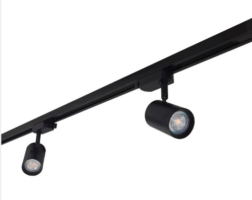 Riel Monofásico 1 Metro + 2 Focos Led 12 W Cálidos O Neutros