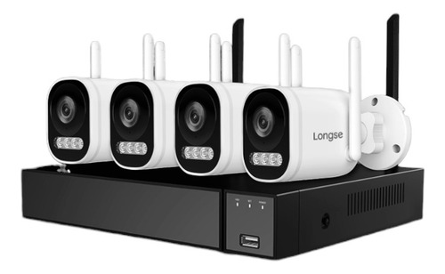 Kit Camaras Wifi 4ch Full Color 5mp + Audio+ Alarma Longse