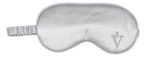 Antifaz Para Dormir, 100% Seda Ajustable, Gris Claro