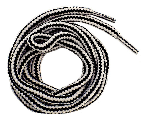 Agujetas Para Tenis Cordón Tubular Bala Cuadro Negro Jaspe