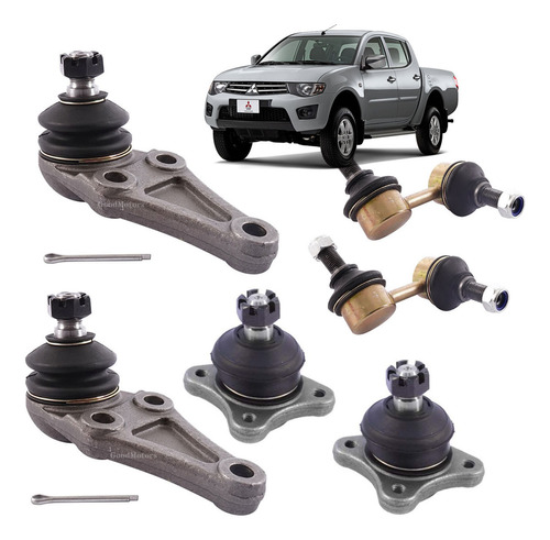 Kit Rotulas Inf + Sup + Bieletas Mitsubishi L200 2.5 2007/15