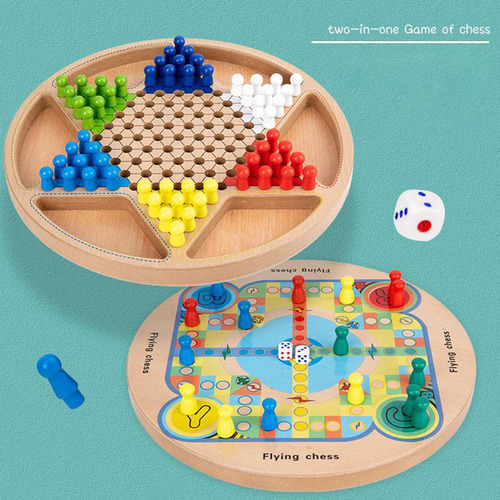 2 En 1 Halma Juego De Mesa Educativo De Damas Chinas Estilo1