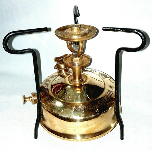 Hornillo Primus Nro. 1 Sueco Antiguo De Bronce,completo. (Usado)