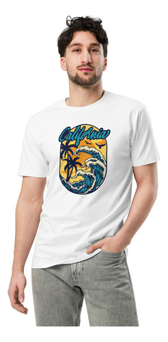 Playera Casual Estampado Veraniego. California