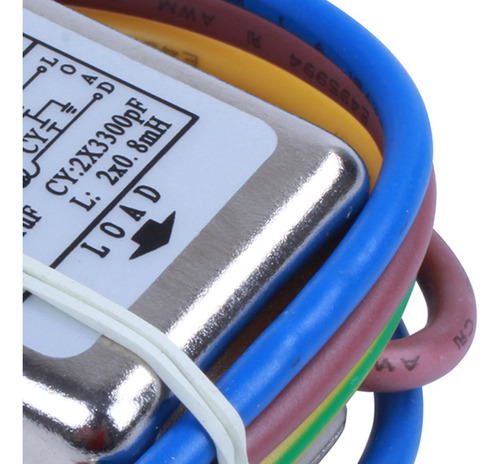 2 Filtros De Ruido De Fase Individual Ac 115 V/250 V 6 A Emi
