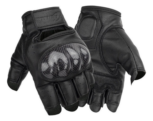 Guantes De Moto, Medio Dedo, Cuero Pu, Para Bicicleta,