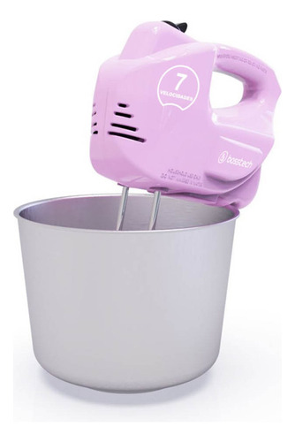 Batidora De Mano Bosstech Clasica Bsed-m3 Rosa 200w