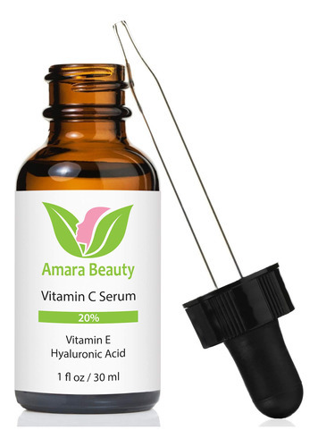 Serum Con Vitamina C Amara Organics Para Rostro 20% Con Cido