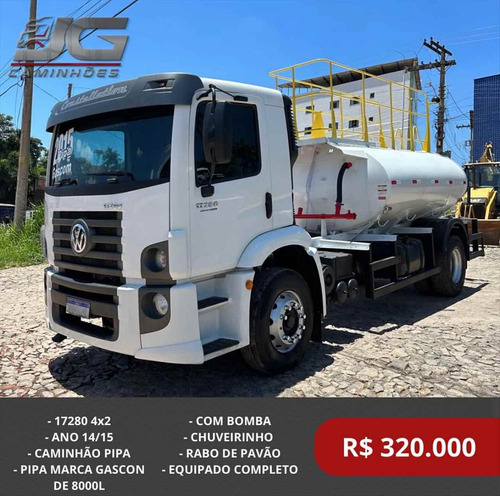 Caminhao Volkswagen 17280 Ano 14/15 Pia 8.000 Lts Gascom