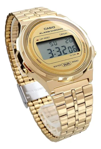 Reloj Casio Vintage Unisex A171weg-9a Dorado Digital De Cuarzo Agente Oficial