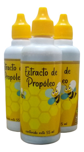 Extracto De Propóleo 100% Natural En Gotas 55ml (3 Piezas)