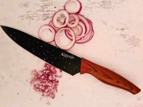 Imagen 4 de 5 de Set Cuchillos Chef Zepter 6 Piezas Profesional Simil Madera