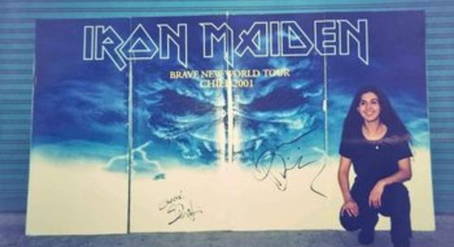 Gigantografía Autografiada Iron Maiden 