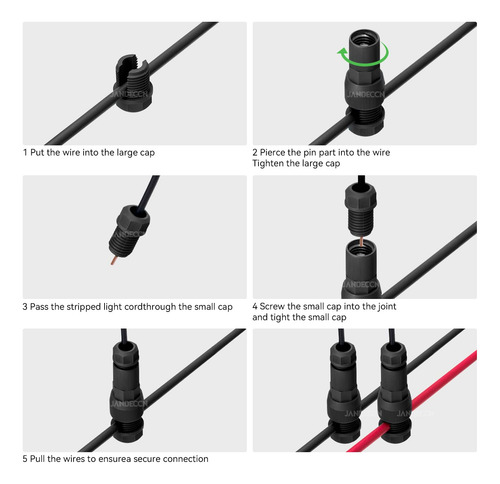 Fastlock - Paquete De 20 Conectores De Cable De Bajo Voltaje