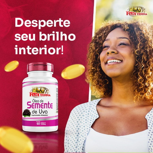 Óleo De Semente De Uva 60 Cápsulas - Rei Terra