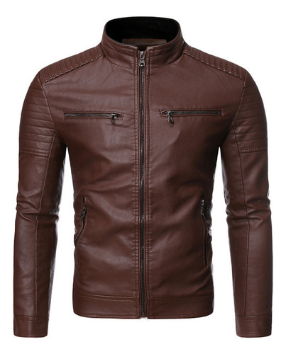 Chaqueta Fina Doble Cremallera Y Cuello Levantado Hombre