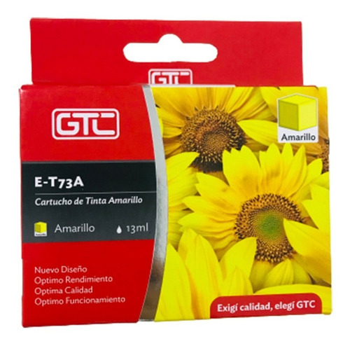 Cartucho Gtc Alternativo T73 13ml Amarillo