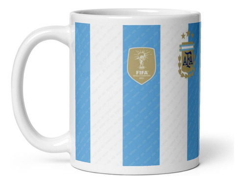 Taza De Cafe Cerámica Argentina Campeones Camiseta Messi