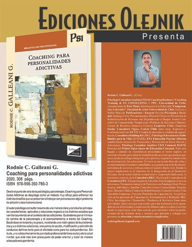 Imagen 2 de 4 de Coaching Para Personalidades Adictivas - Galleani