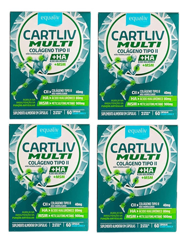 Equaliv Cartliv Multi 60 Cáps. - Colágeno + Hialurônico