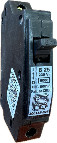 Interruptor Automático 1p 25a (1x25a) 6ka Curva B - Saime