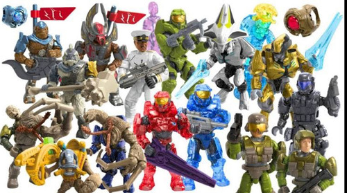 Mega Construx Halo 2 Aniversario Pack De 20 Personajes 338 Tartarus, Inquisidor, Jefe Maestro, Profeta, Guardia De Honor, Consejero, Flood
