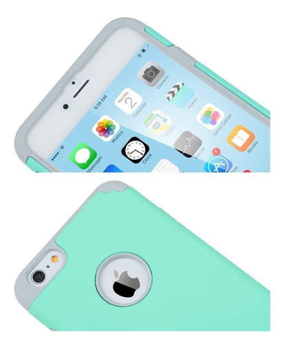 Protector 2 In 1 + Vidrio Templado iPhone 5 6 6p 7 7p