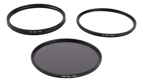 Filtro Nd De Cámara 3 En 1, Juego De Vidrio Óptico Uv Cpl Nd