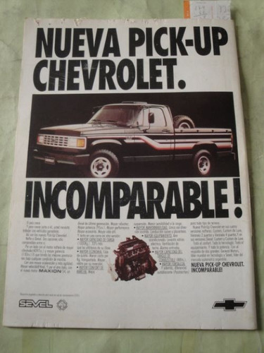 Publicidad Chevrolet Pick Up Año 1992