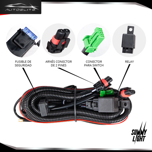 Kit Faros Niebla Para Gol 2017 2018 Biseles Arnes Switch