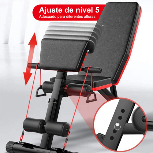 Banco Para Abdominales Plegable Multifuncional De Ejercicio