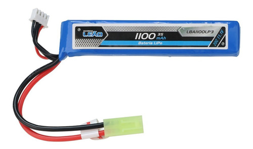 Bateria Lipo Airsoft 11.1v 1100mah 3s 20/40c Até 1650 Tiros