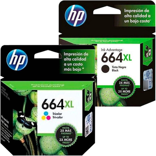 Combo Cartucho Hp Original 664xl Negro+color 3775 3635 2135