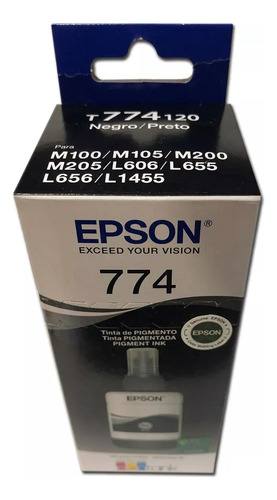 Botella De Tinta Negra Epson T774 M100/m105/m200/m205/l606