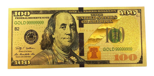 Billete Oro U$100 One Hundred Dollars Coleccionable $100