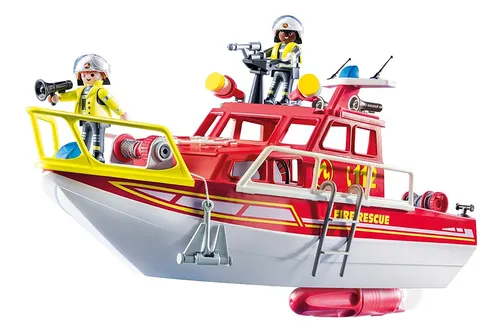 Lancha de bomberos playmobil hot sale