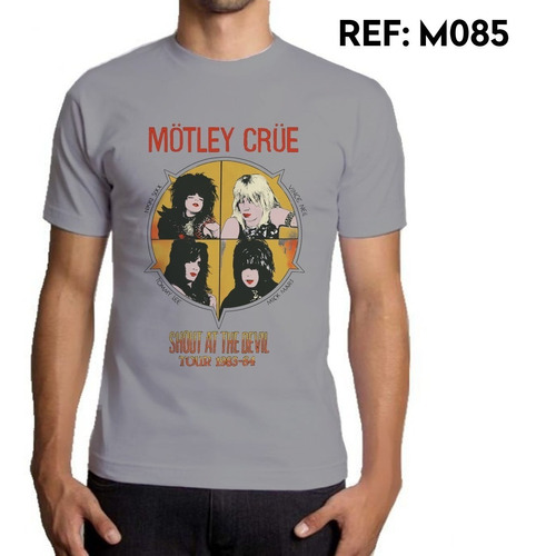 Camiseta Masculina Motley Crue Tour Rock N Roll Musica Banda